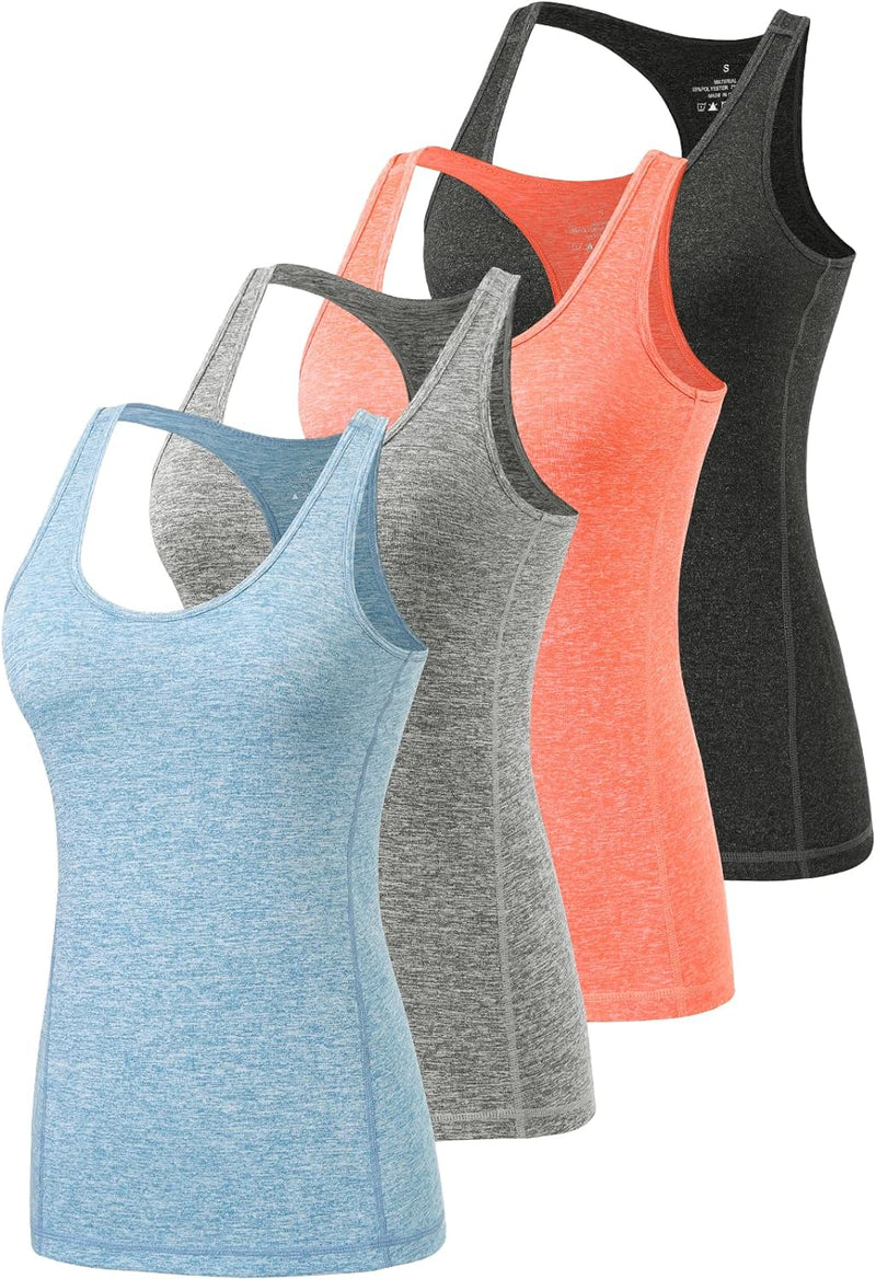 vislivin Sport-Tanktops für Damen Racerback Yoga Athletic Tanks Frauen Lauftraining Gym Unterhemd -