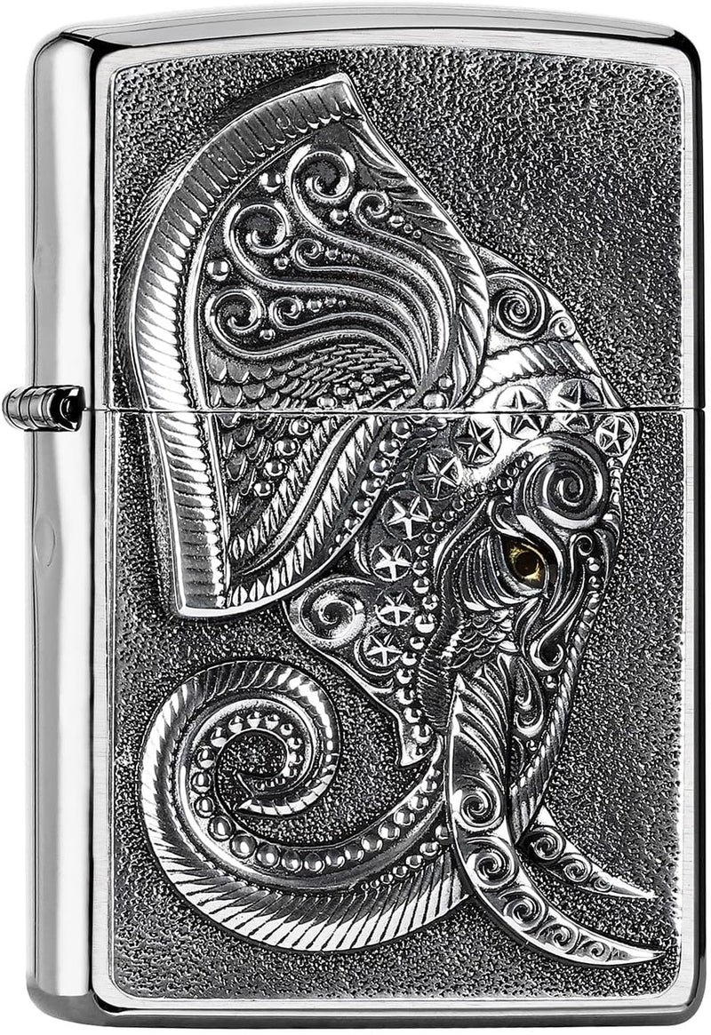 Zippo 2005710 Feuerzeug,Messing,Chrom,5.5 x 3.5 x 1 cm