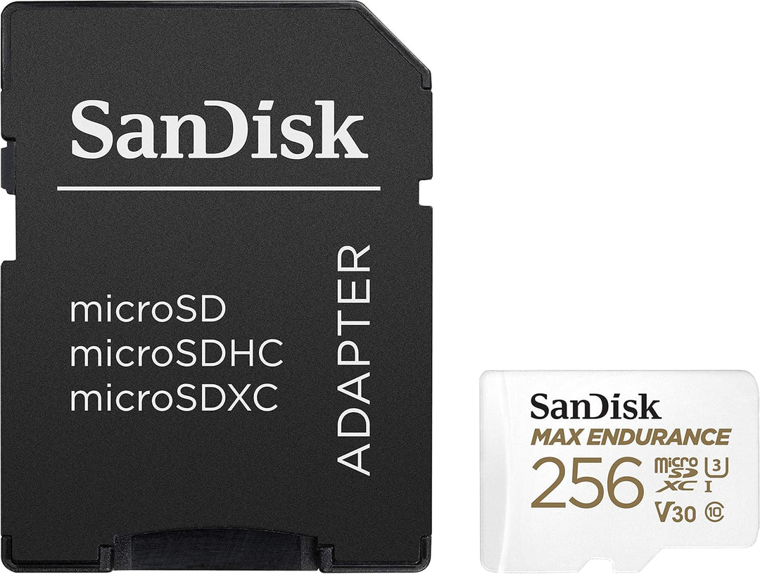 SanDisk MAX ENDURANCE microSDXC Speicherkarte mit Adapter 256 GB (Für Dashcams und Heimüberwachungss