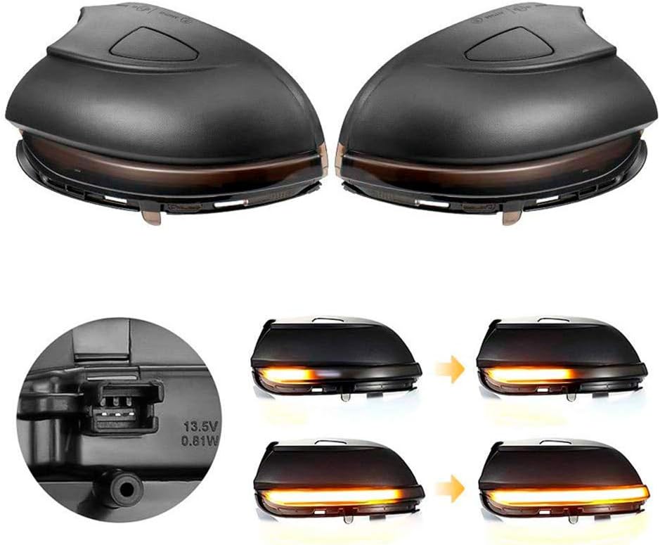 AUTO-STYLE Satz LED Aussenspiegel-Blinker kompatibel mit Volkswagen Jetta VI 2011- & Eos 2009- & Pas