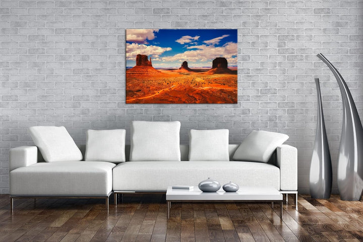deyoli Monument Valley in Arizona Format: 80x60 als Leinwandbild, Motiv fertig gerahmt auf Echtholzr