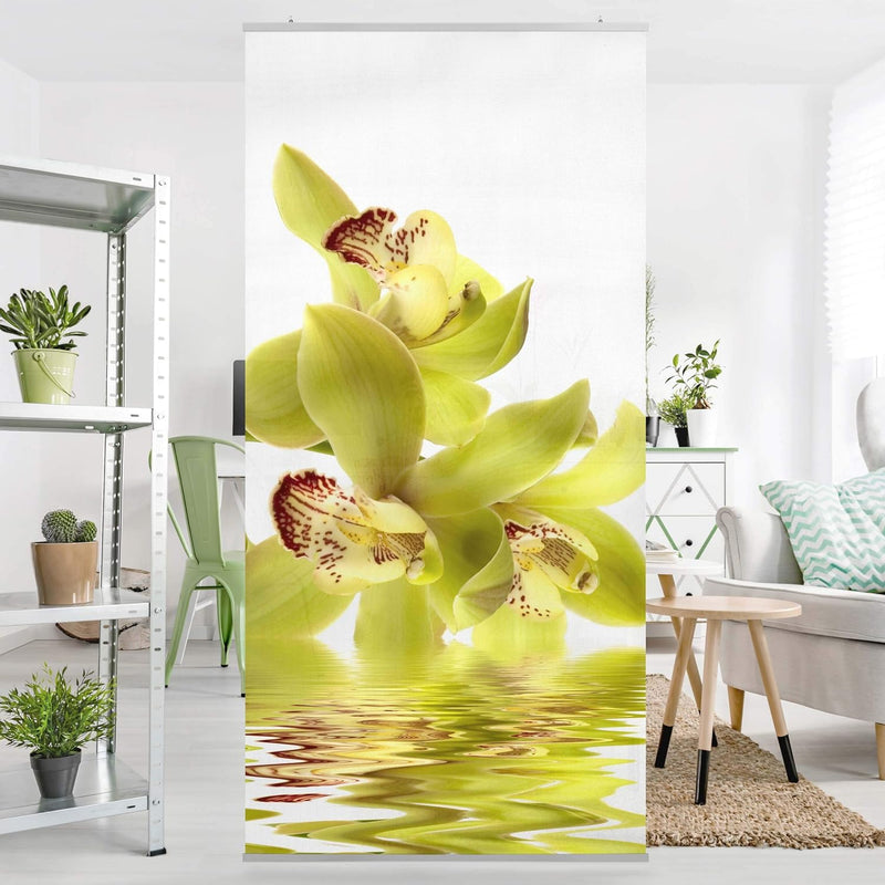 Bilderwelten Raumteiler Splendid Orchid Waters 250x120cm inkl. transparenter Halterung, inkl. transp