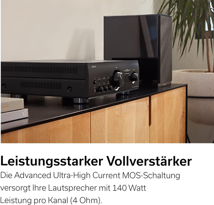 Denon PMA-1700NE HiFi Verstärker, 2x140W, eingebauter Phono-Vorverstärker, Hi-Res Zertifiziert, Adva
