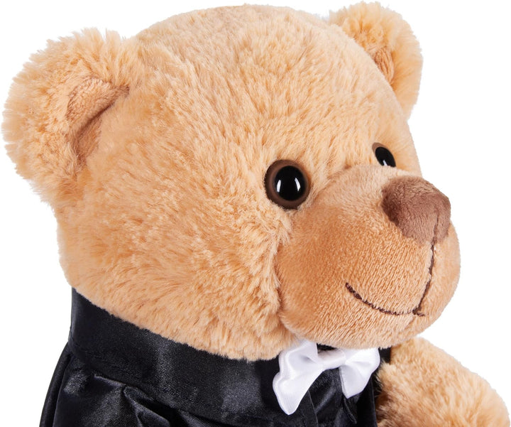BRUBAKER Teddybär Bräutigampaar - 25 cm Teddy Set im Anzug - Geschenk für Hochzeit und Verlobung - H