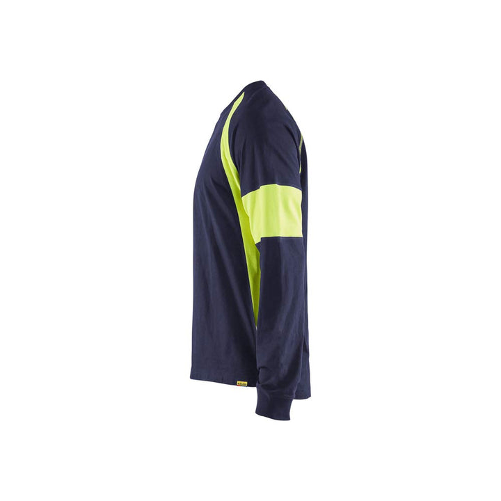 Blaklader 352010308833XXXL Langarm T-Shirt, Marineblau/Gelb, Grösse XXXL XXXL Marineblau/Gelb, XXXL
