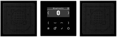 Jung Smart Radio DAB+ DABLS2BTSW Bluetooth-Set Stereo Radio 4011377172739 Schwarz mit 2 Lautsprecher