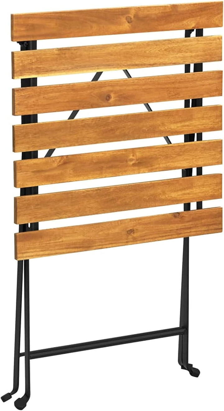 Yolola 3tlg Balkonmöbel Terrassenmöbel Bistro Set 2X Bistrostuhl Klappbar Massivholz Akazie + Bistro