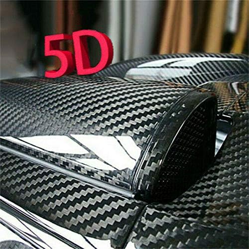 Baceyong 5D Car Carbon Vinyl Wrap Roll, Auto- und Motorrad-Selbstklebefolie, Innen- und Aussendekora