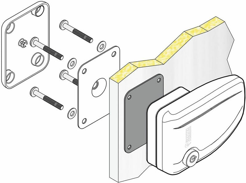 Fiamma Safe Door 3 Türschloss, Wohnmobil-Sicherheitsblock,08021-01