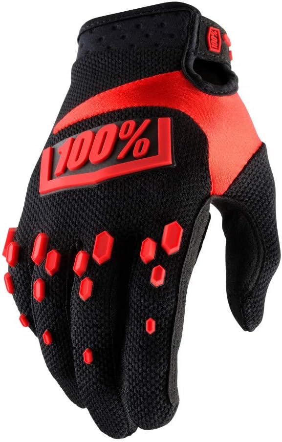 100% 10004-007-10 AIRMATIC Handschuhe Schwarz/Rot XL, Schwarz/Rot XL