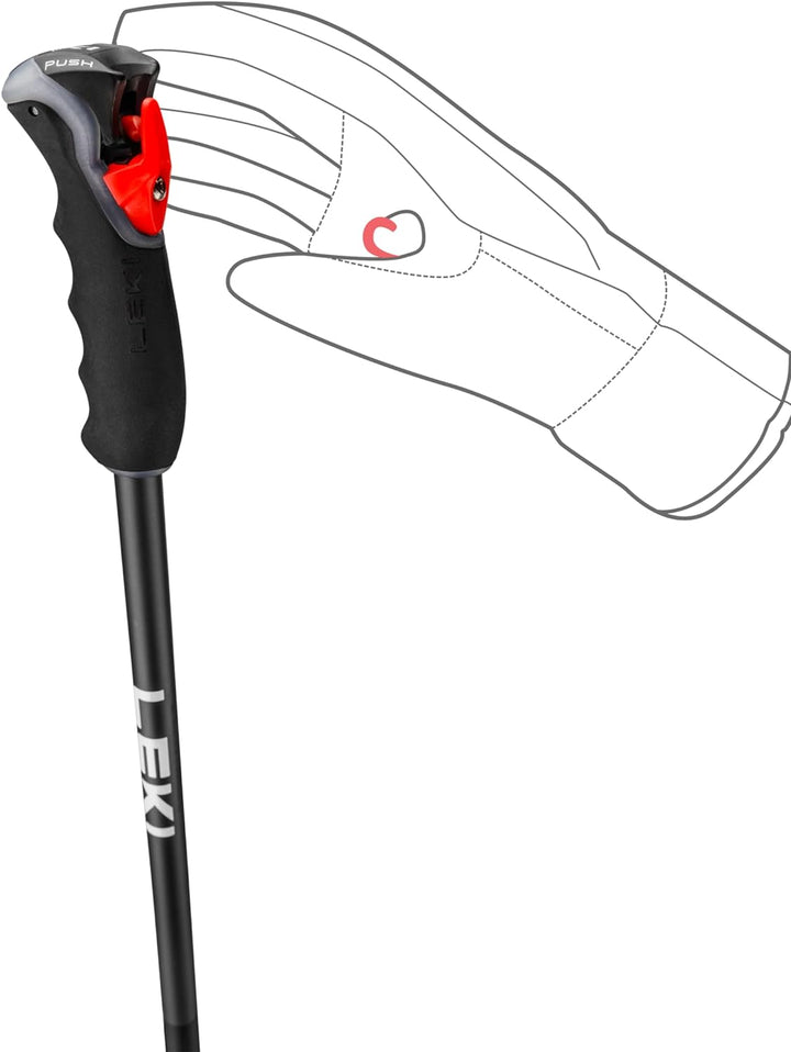 LEKI Peak Vario 3D Skistöcke black-dark anthracite-orange 110-140cm, black-dark anthracite-orange 11