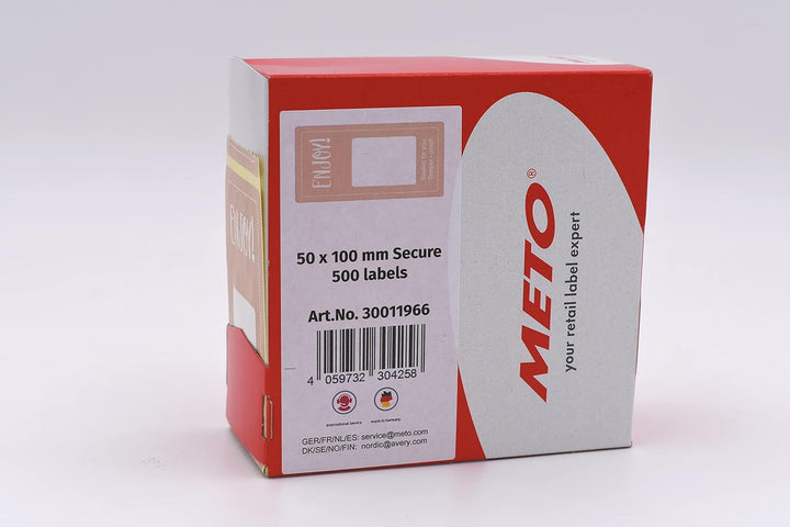 Meto Siegeletiketten in Spendbox (50x100 mm, Pastel-Braun, permanent klebend, Sicherheitsschnitt, 50