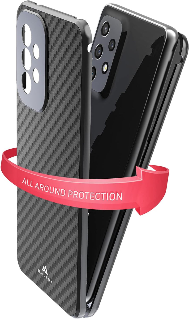 Black Rock - Hülle Carbon 360 Grad Glass Case Passend für Samsung Galaxy A53 5G I Handyhülle, Magnet