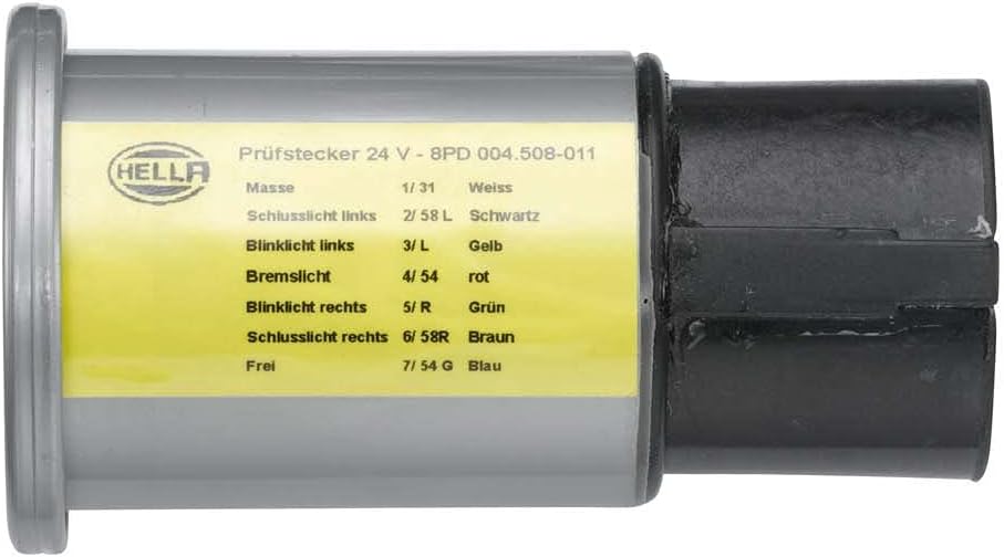 HELLA - Prüfgerät, Anhängersteckdose - 24V - 8PD 004 508-011 für den Einbau mit Deckel, für den Einb