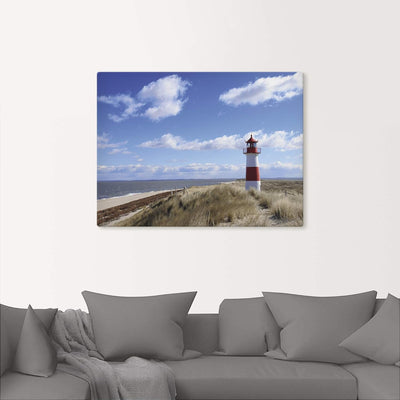 Artland Leinwandbild Wandbild Bild auf Leinwand 80x60 cm Wanddeko Strand Meer Maritim Küste Leuchttu