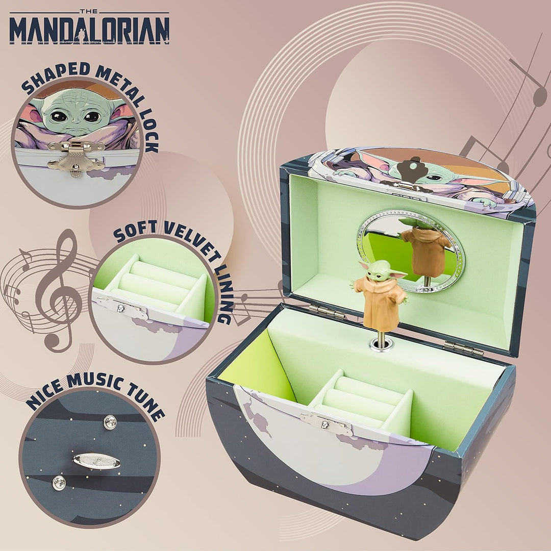 The Mandalorian Schmuckkästchen Kinder Baby Yoda Spieluhr Musikalische Schmuckschatulle für Jungen u