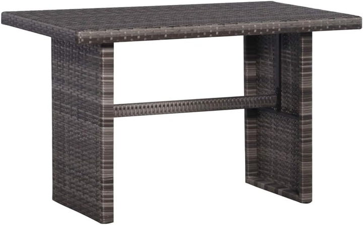 tidyard Garten-Sofagarnitur 11-TLG. Poly Rattan Sofagruppe Grau, inkl 1 Tisch + 2 Sofabank +4 Sitzpo
