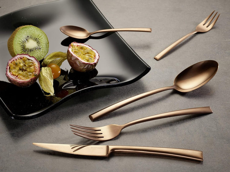 Echtwerk EW-BS-3020B Tafelbesteck Avelino/Shiny-Bronze Edition, 30-teilig, für 6 Personen, Edelstahl