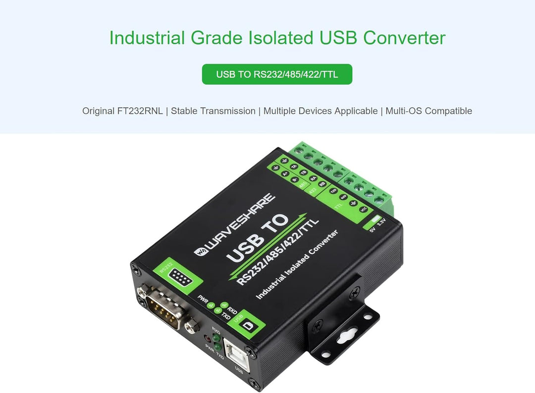 USB zu RS232/485/422/TTL Konverter mit Original FT232RNL Chip, Industrieller Isolierter USB Konverte
