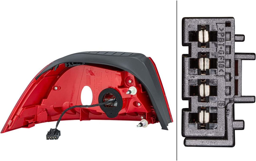 HELLA 2SD 010 697-141 Heckleuchte - LED - glasklar/rot - äusserer Teil - rechts - für u.a. VW Eos (1