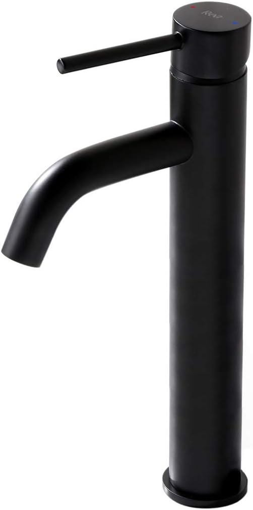 VBChome Waschbecken hoch Armatur Schwarz Bad Wasserhahn Waschtisch Badarmatur Waschbeckenamatur Wasc