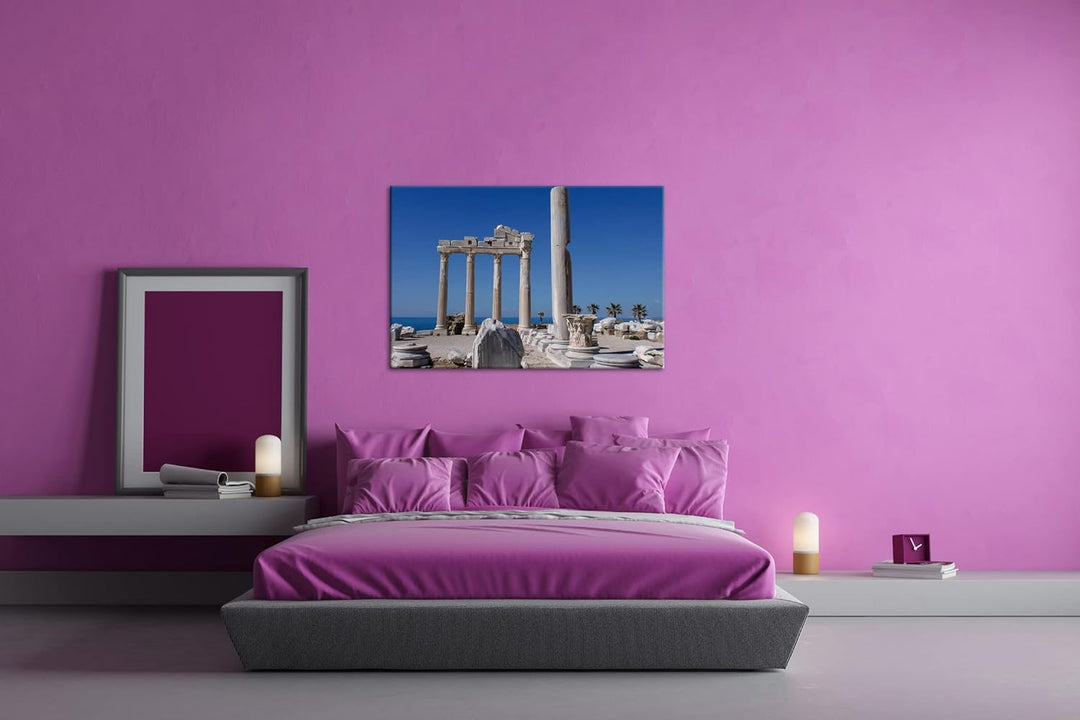 deyoli antikes Tempel Bauwerk in Türkei im Format: 100x70 als Leinwandbild, Motiv fertig gerahmt auf