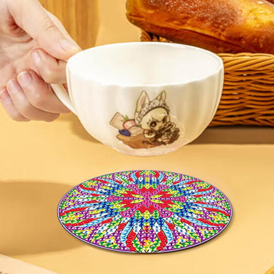 Diamond Painting Untersetzer für Gläser 9er Set Glasuntersetzer Gläseruntersetzer für Getränke Tasse