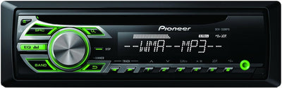 Pioneer DEH-150MPG CD RDS Tuner mit WMA/MP3 Wiedergabe und Frontbeleuchtung, AUX-In (grün), grün