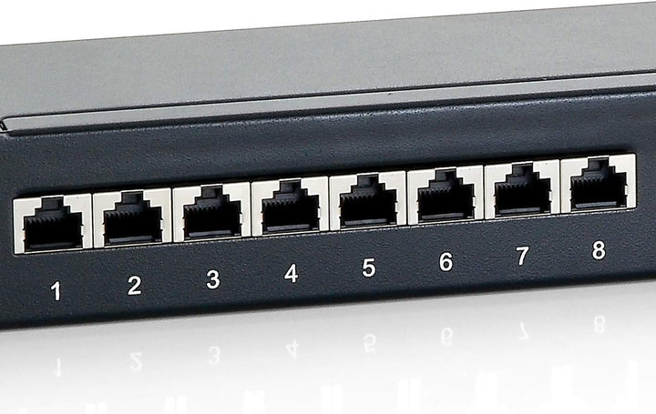 Equip Patchpanel 24x RJ45 Cat6 19" 1HE schwarz 24 Ports Schwarz, 24 Ports Schwarz