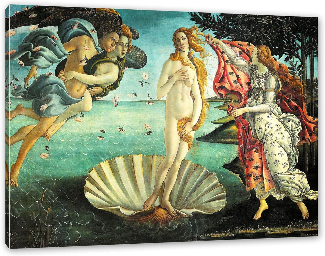 Sandro Botticelli - Die Geburt der Venus als Leinwandbild / Grösse: 100x70 cm / Wandbild / Kunstdruc