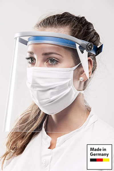 REHAU Face Shield - Gesichtsschutz PET-G, Spuckschutz, Augenschutz, Schutzschild mit Klappvisier (5