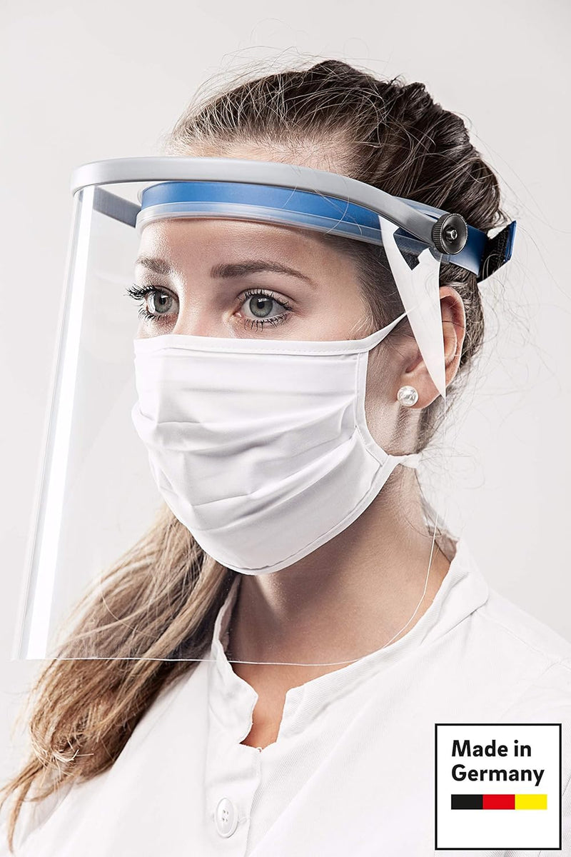 REHAU Face Shield - Gesichtsschutz PET-G, Spuckschutz, Augenschutz, Schutzschild mit Klappvisier (5