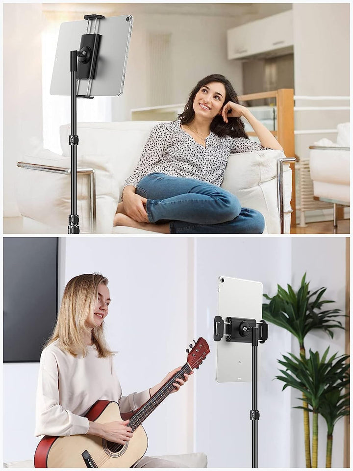 Elitehood Aluminium Tablet Stativ Halterung, iPad Ständer - Höhenverstellbar bis 65'' Halter Stativ