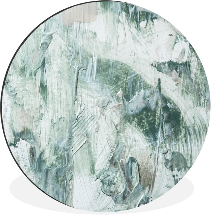 MuchoWow Wandbild Rund Wanddeko Deko Wohnzimmer Bilder 90x90 cm Gartendekoration - Farbe - Abstrakt,