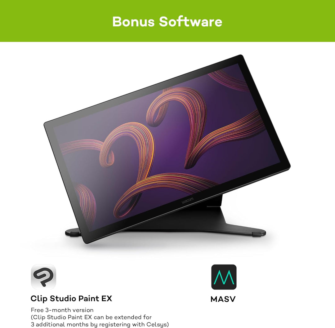 Wacom Cintiq Pro 22 Grafiktablett ohne Standfuss (4K-Auflösung, 21,5“ Display, 120 Hz, HDR-Gamma, Pa