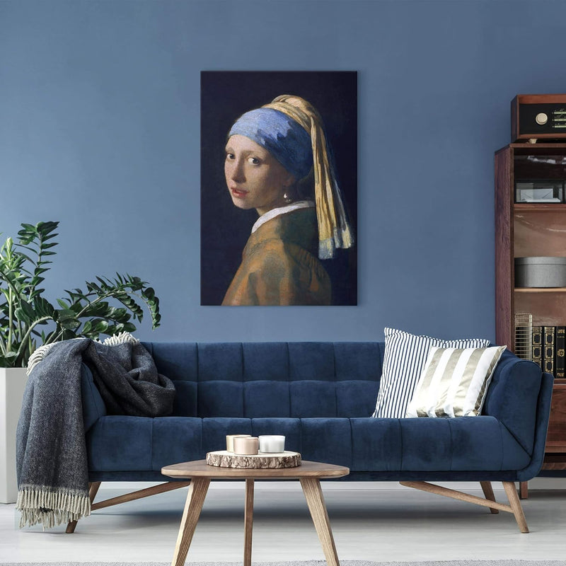 Bilderwelten Leinwandbild Jan Vermeer Van Delft Mädchen mit dem Perlenohrgehänge, 60 x 40 cm 60cm x