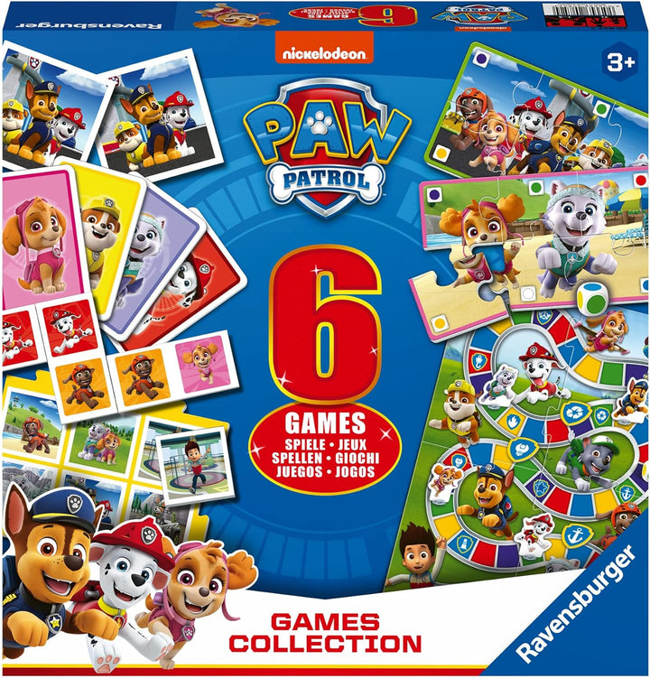 Ravensburger Paw Patrol 6-in-1 Games Compendium Set for Kids Age 3 Years Up
