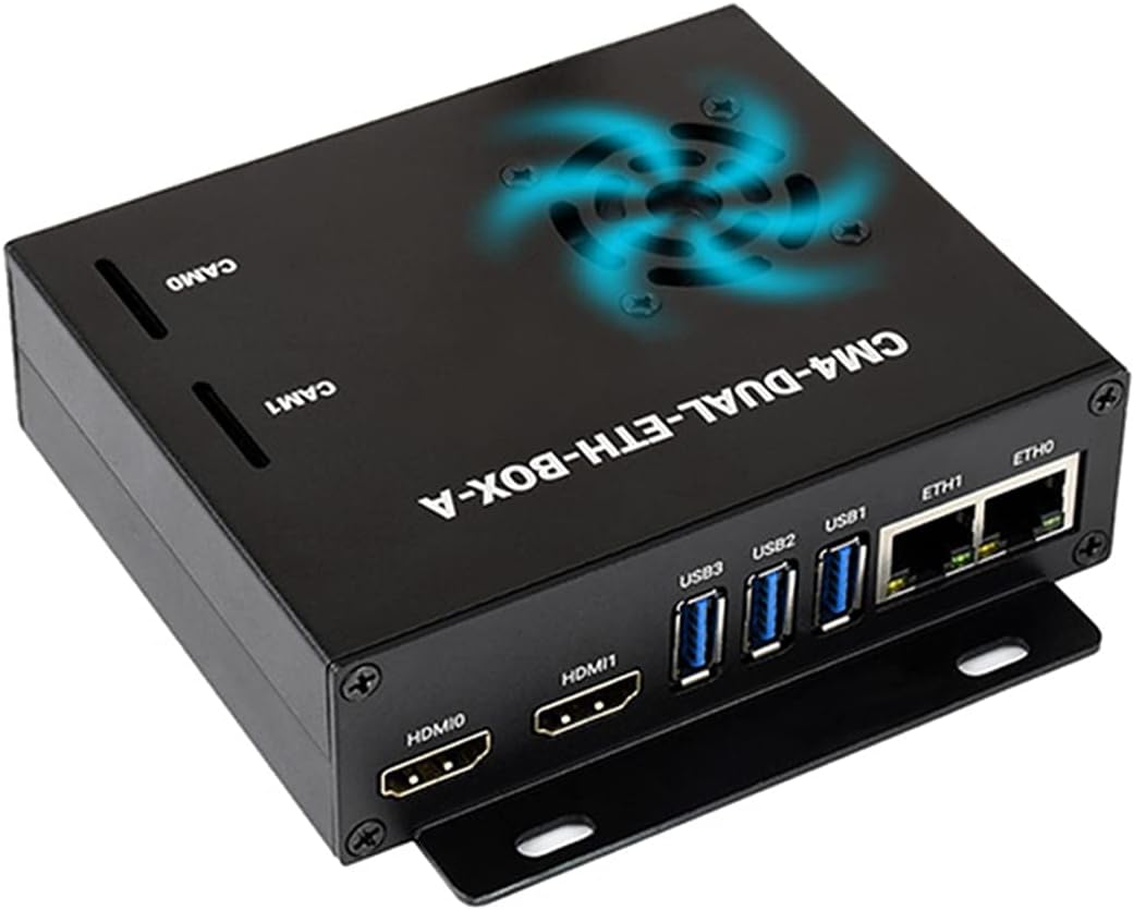 Dual Gigabit Ethernet Mini-Computer Basierend auf Raspberry Pi Compute Module 4 (Nicht Enthalten), W