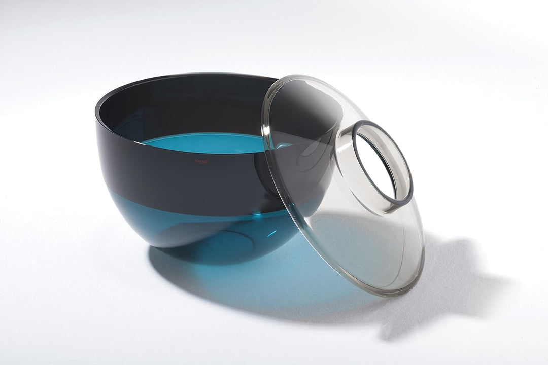 Kartell Shibuya Vase, Plastik, grau/Rauch/blau, 27 x 22 cm Fumè/ Fumè Scuro/ Petrolio, Fumè/ Fumè Sc