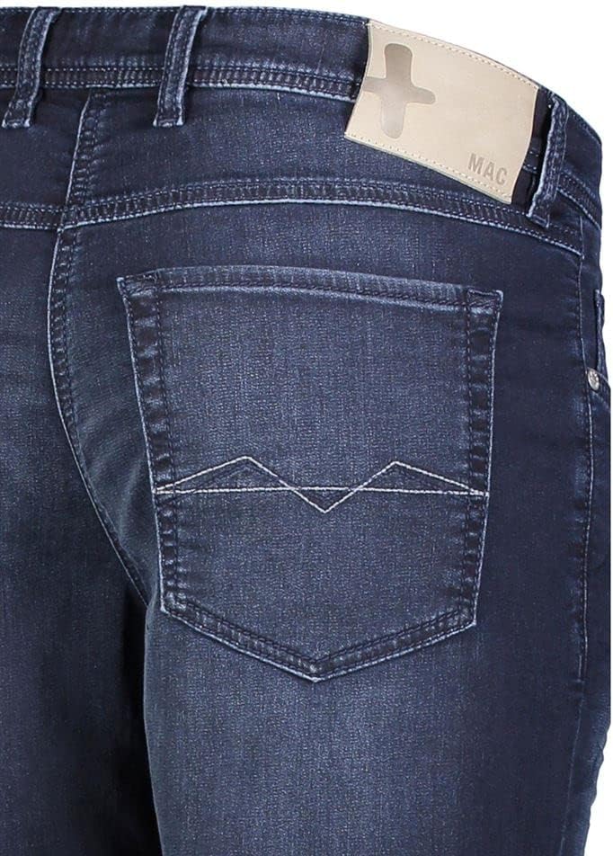 MAC Jeans Herren Jog'n Jeans Light Sweat Denim Bermuda Shorts (W35, Dunkelblau Denim)