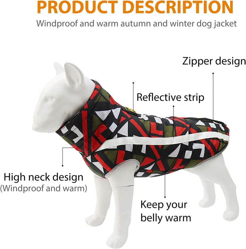 PETCUTE Hundemantel Wasserdicht Hundejacke für Kleine Mittel Grosse Hunde Warme Hundemantel Fleece G