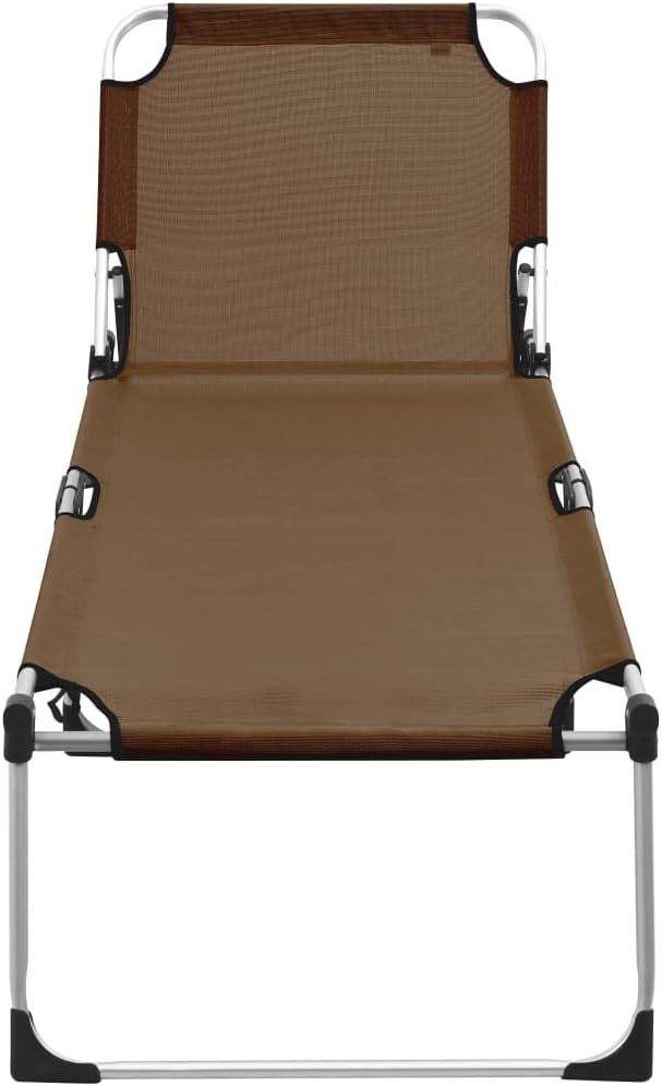 Tidyard Verstellbarer Chaiselongue-Liegestuhl, atmungsaktiv für Terrassendeck am Strand im Freien, B
