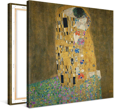 PICANOVA – The Kiss 80x80cm – Premium Leinwanddruck – Kunstdruck Auf 2cm Holz-Keilrahmen Für Schlaf-