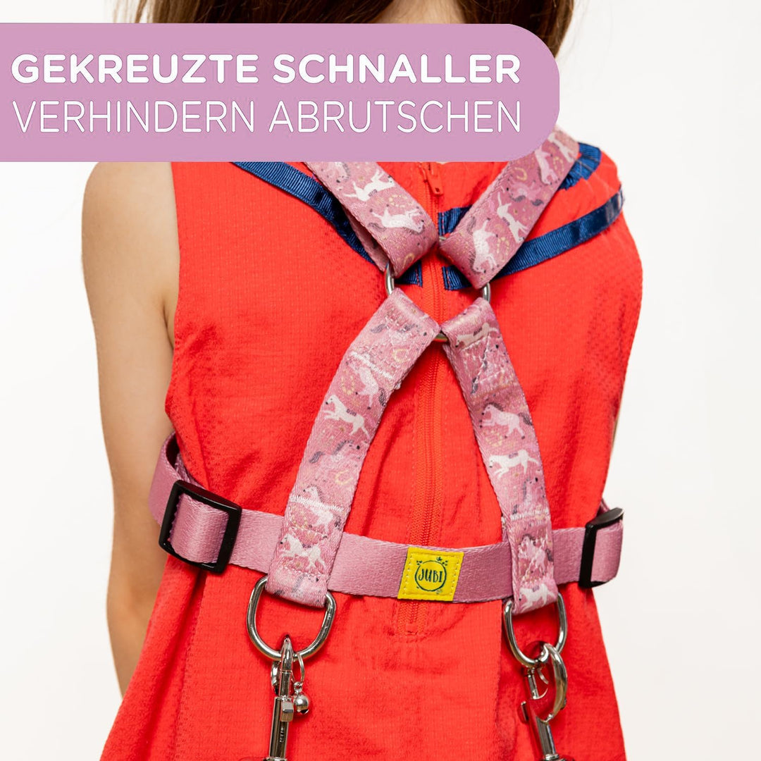 Jubi® Rosa Pferdeleine Kinder - grössenverstellbar für perfekten Sitz und Aufbewahrungsbeutel - Pfer