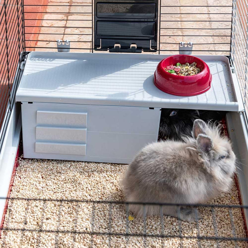 FERPLAST - Meerschweinchen Käfig - Hasenkäfig - Kaninchenkäfig - Häuschen und Zubehör Inklusive - Vi