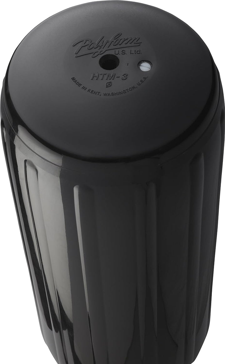 Polyform HTM-Serie (Loch durch Mitte) Bootsfender HTM-1 | 6.3 x 15.5 in. Schwarz, HTM-1 | 6.3 x 15.5