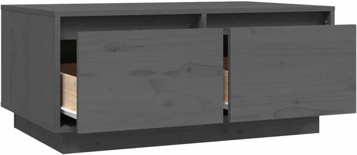 Tidyard Couchtisch, Wohnzimmertisch mit 2 Schubladen, Beistelltisch, Kaffeetisch, Holztisch, Massivh