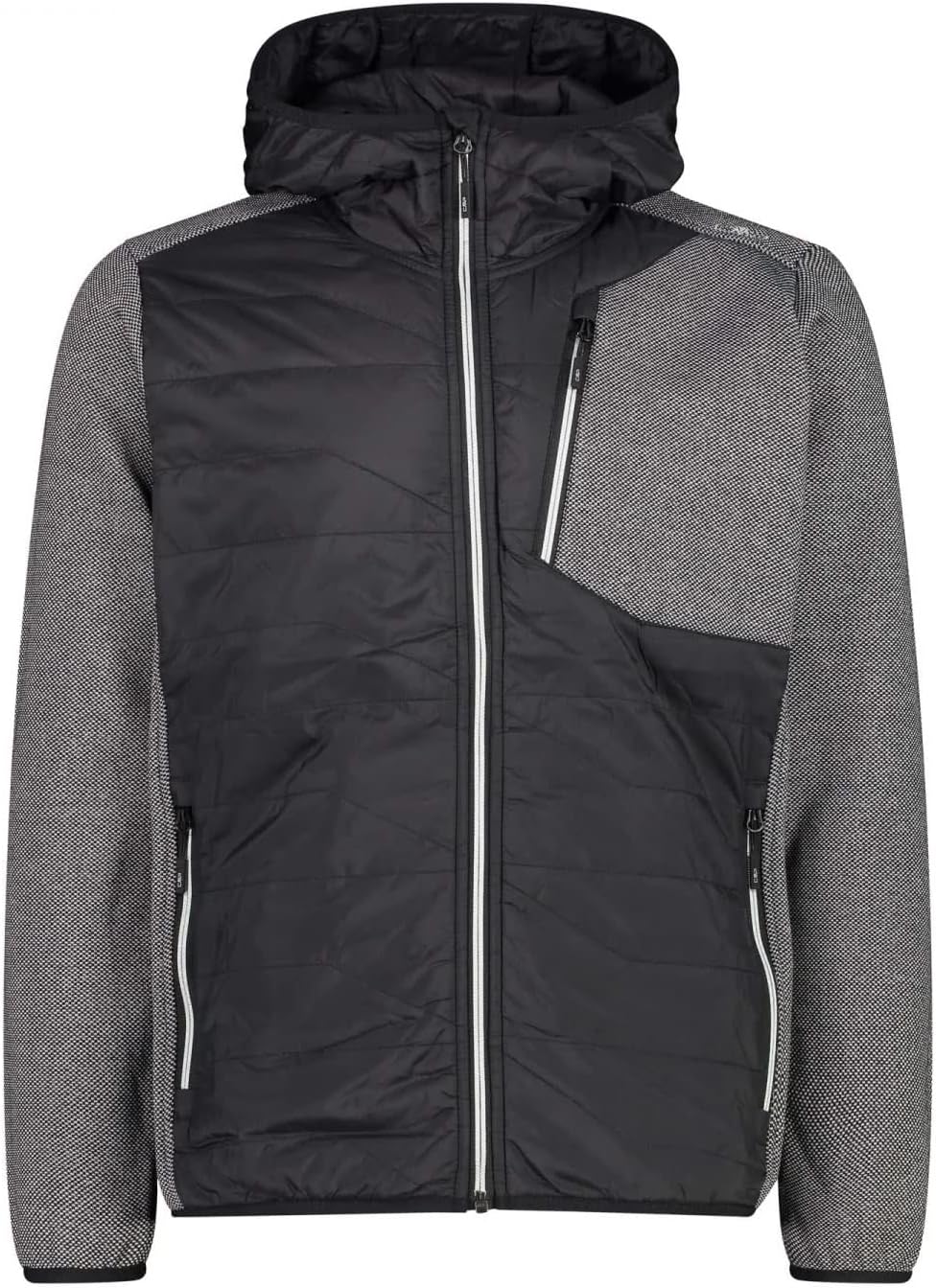 CMP Herren Hybrid Hoodie Jacke, Nero, 46