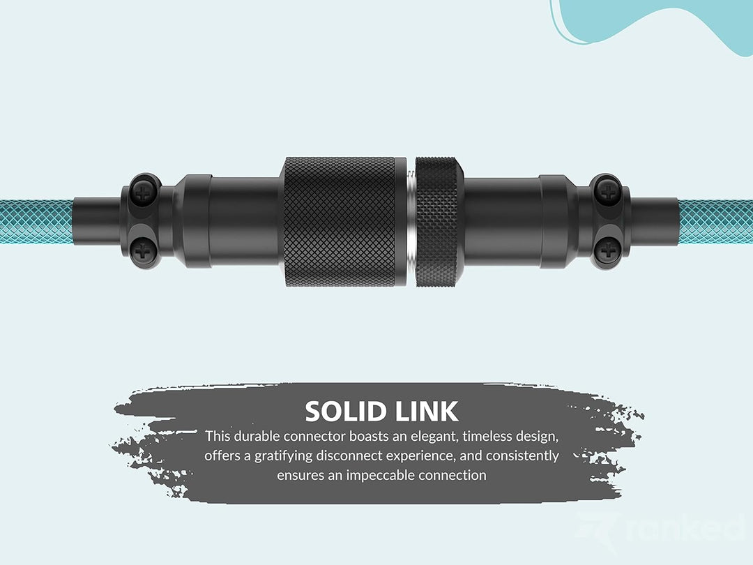 Ranked Coiled Cable | Handgefertigtes Double-Sleeved Geflochtenes Kabel | USB Typ C auf A | 5-Pin Av