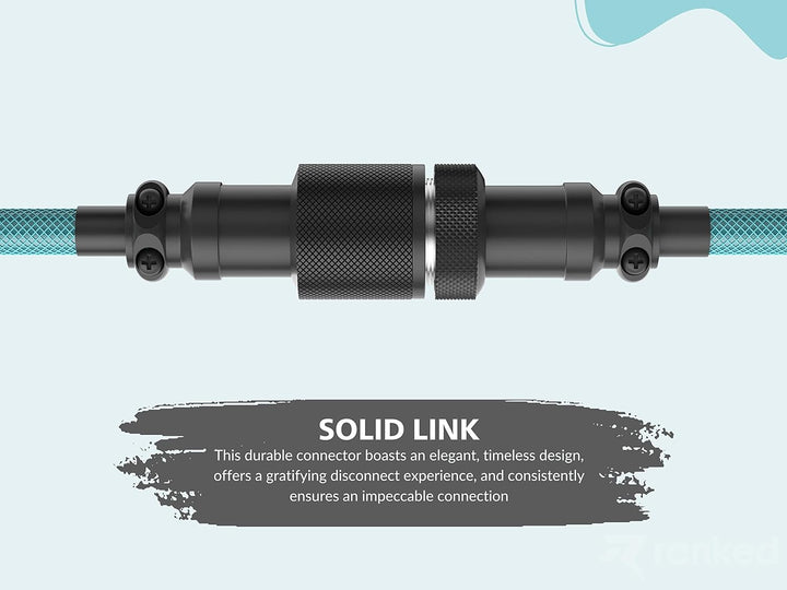 Ranked Coiled Cable | Handgefertigtes Double-Sleeved Geflochtenes Kabel | USB Typ C auf A | 5-Pin Av